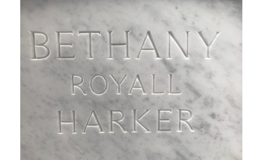 Engraved Marble Headstone
